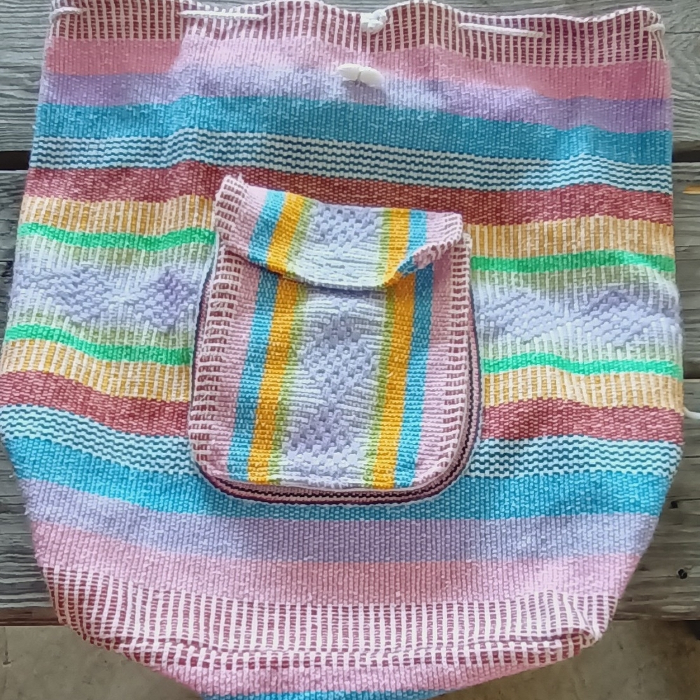 Colorful Striped Tote Bag